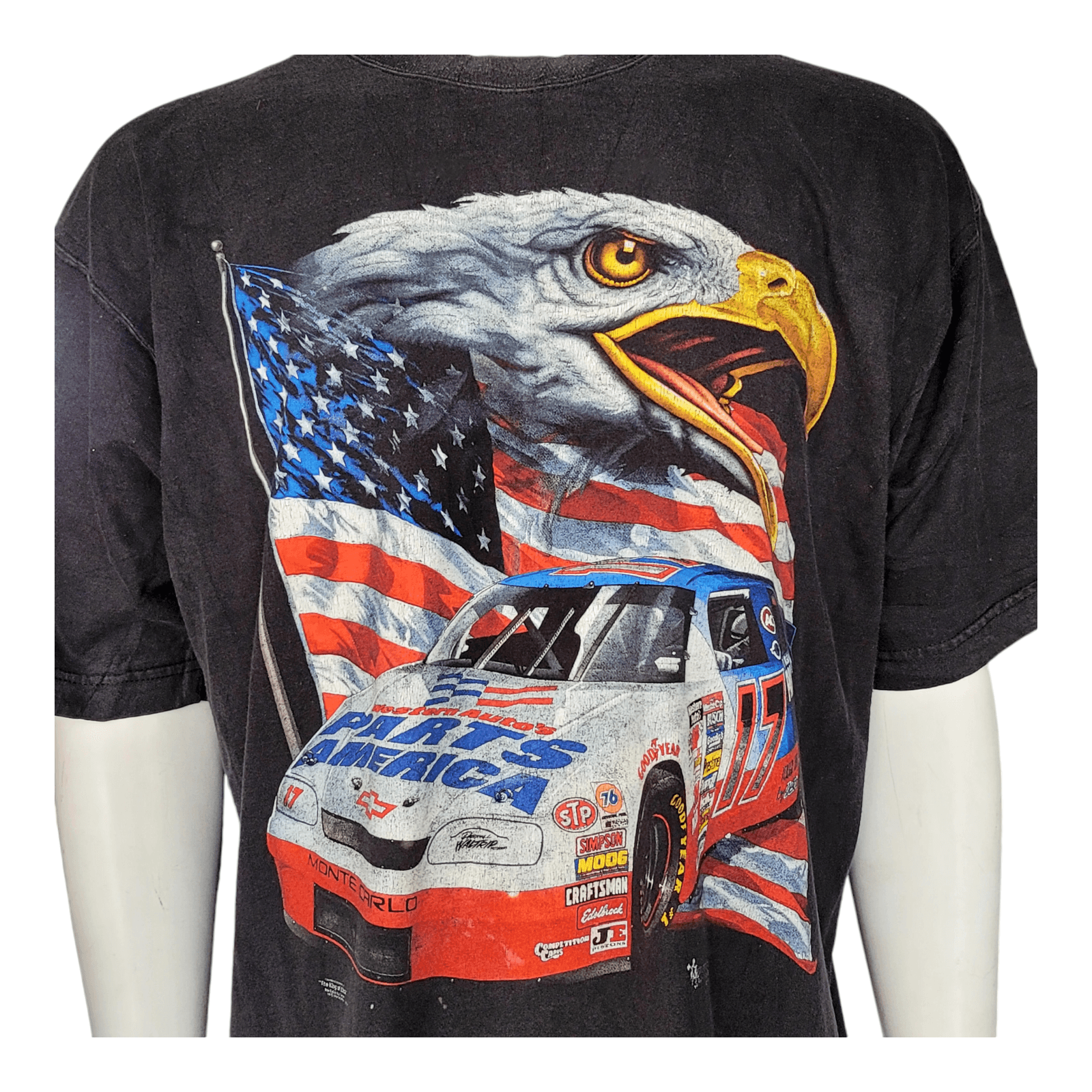 Darryl Waltrip NASCAR T-Shirt XXL Vintage Fruit of the Loom USA Racing Tee #17 E