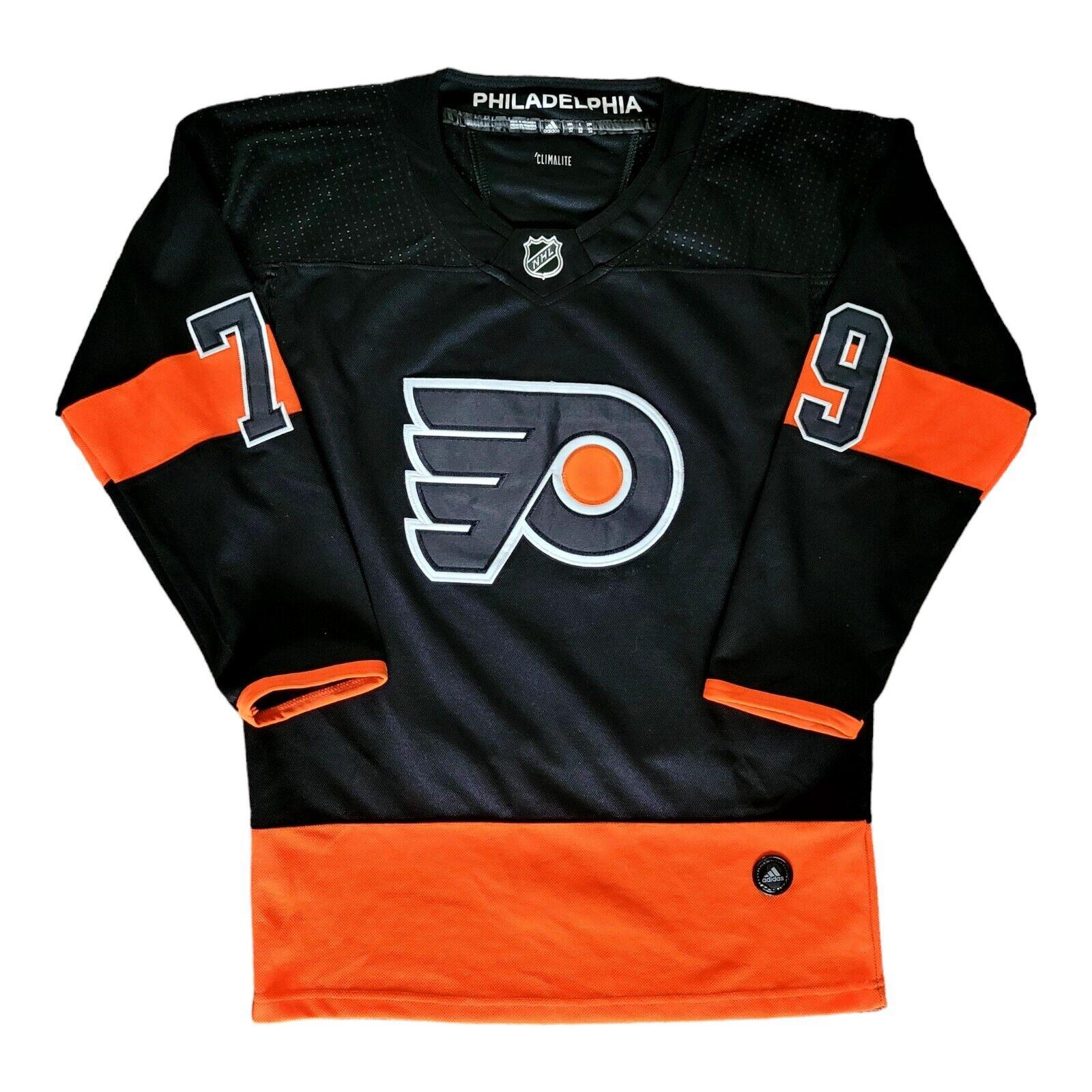 Authentic NHL Philadelphia Flyers #79 Carter Hart Black Jersey - Size 52 / XL-USASTARFASHION