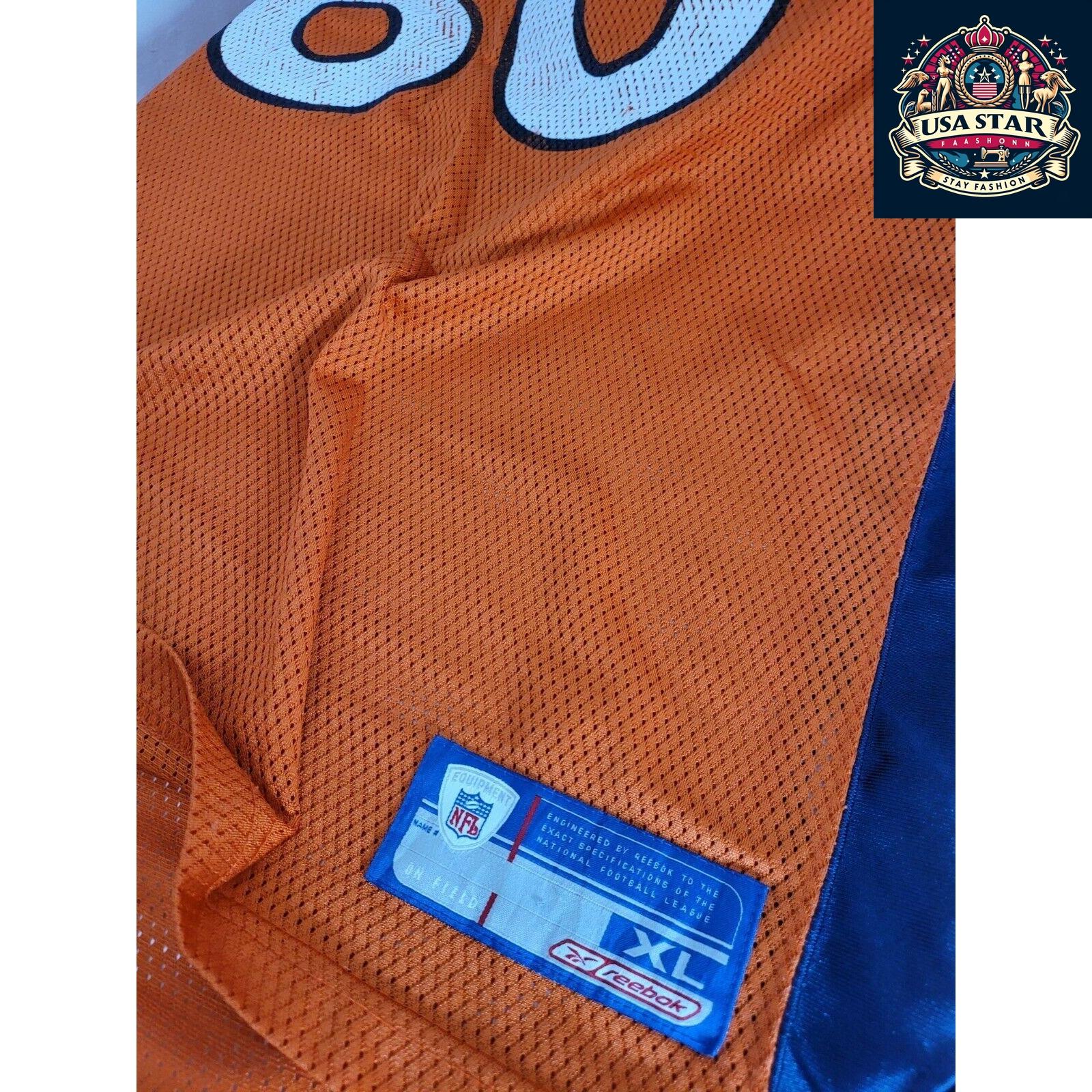 Reebok Broncos Jersey #80 Smith NFL Sz XL - Comfortable, Moisture-Wicking Fabric, Unisex Fit - USASTARFASHION