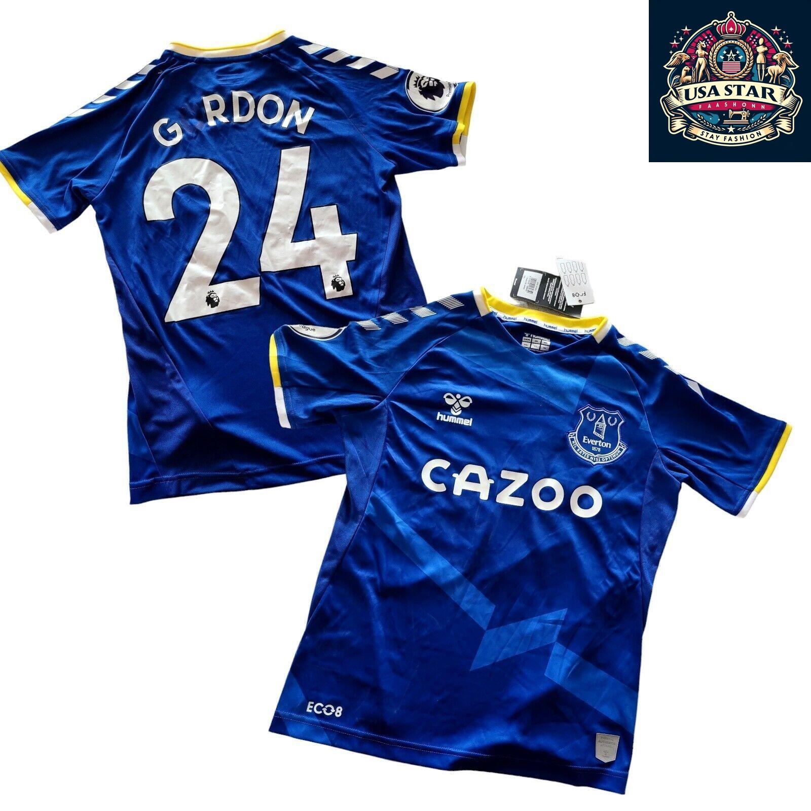 Hummel Everton FC Jersey Youth XXL (Y2XL) Gordon #24 - New With Minor Defect (Missing Letter) - USASTARFASHION