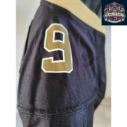 Drew Brees Jersey Youth Large - Vintage Style New Orleans Saints #9 Reebok Shirt in Brown - USASTARFASHION