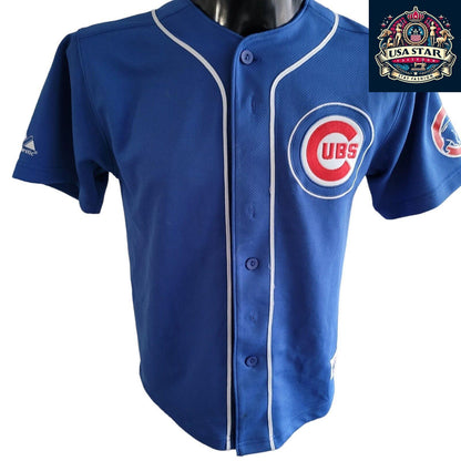 Majestic Chicago Cubs Youth Jersey #1 Fukudome - Comfortable Fit, Durable Design, Size L - USASTARFASHION