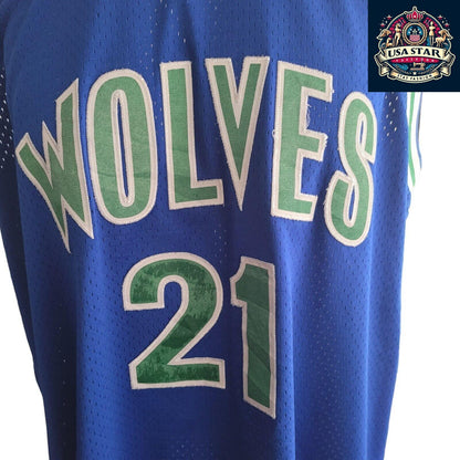 Kevin Garnett #21 Minnesota Timberwolves Jersey Sz L 1996 Hardwood Classics by Adidas - USASTARFASHION