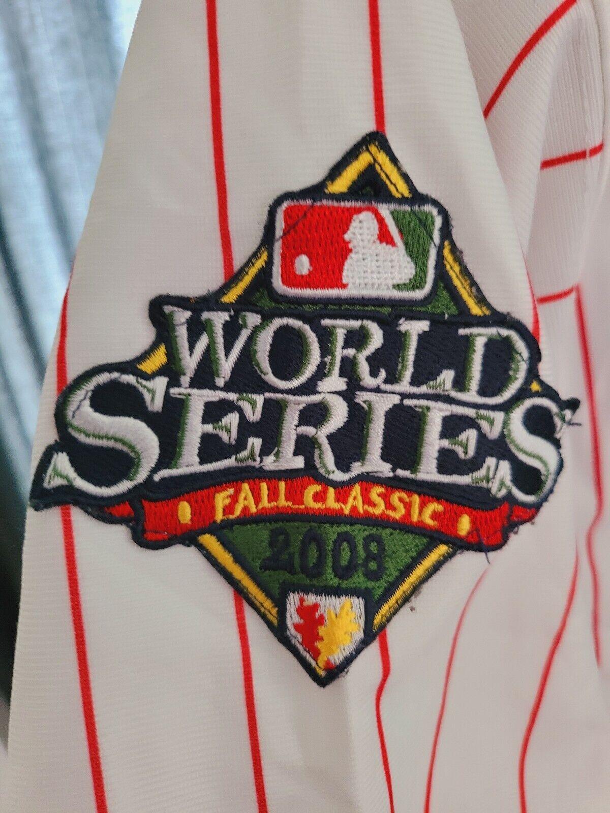 Philadelphia Phillies 2008 World Series Victorino#8 Jersey - Size 50 Large-USASTARFASHION