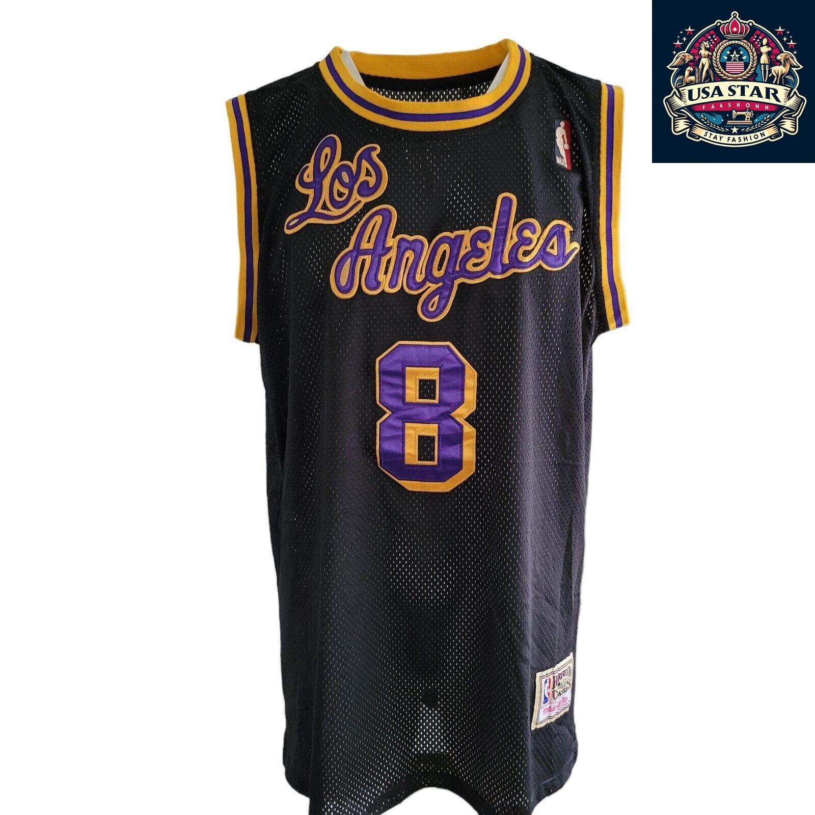 Kobe Bryant Jersey #8 Los Angeles Lakers NBA Basketball, Size L, Classic Fan Apparel - USASTARFASHION