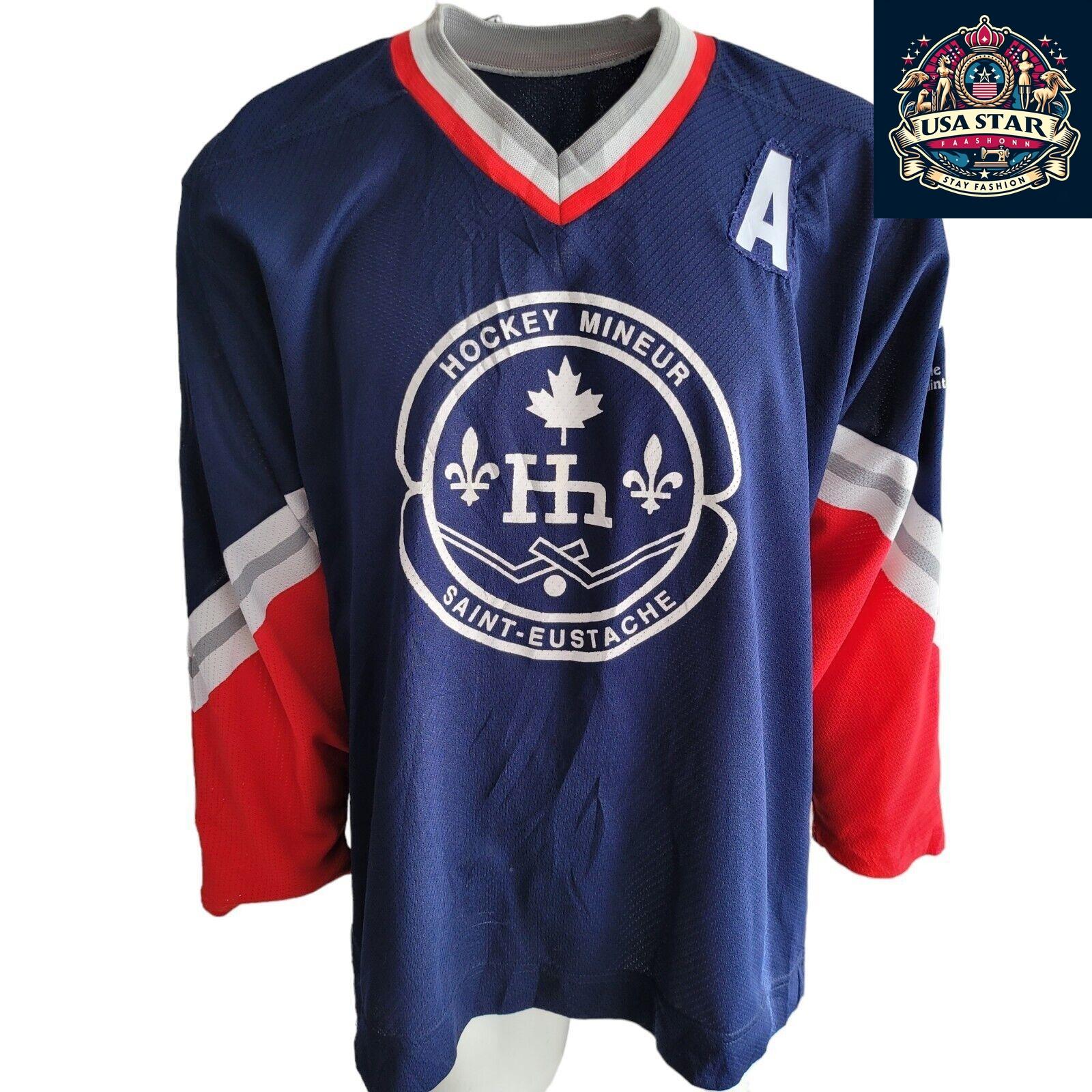 CCM Saint Eustache Hockey Jersey No 6 Made In Canada Size L - Authentic Team Spirit - USASTARFASHION