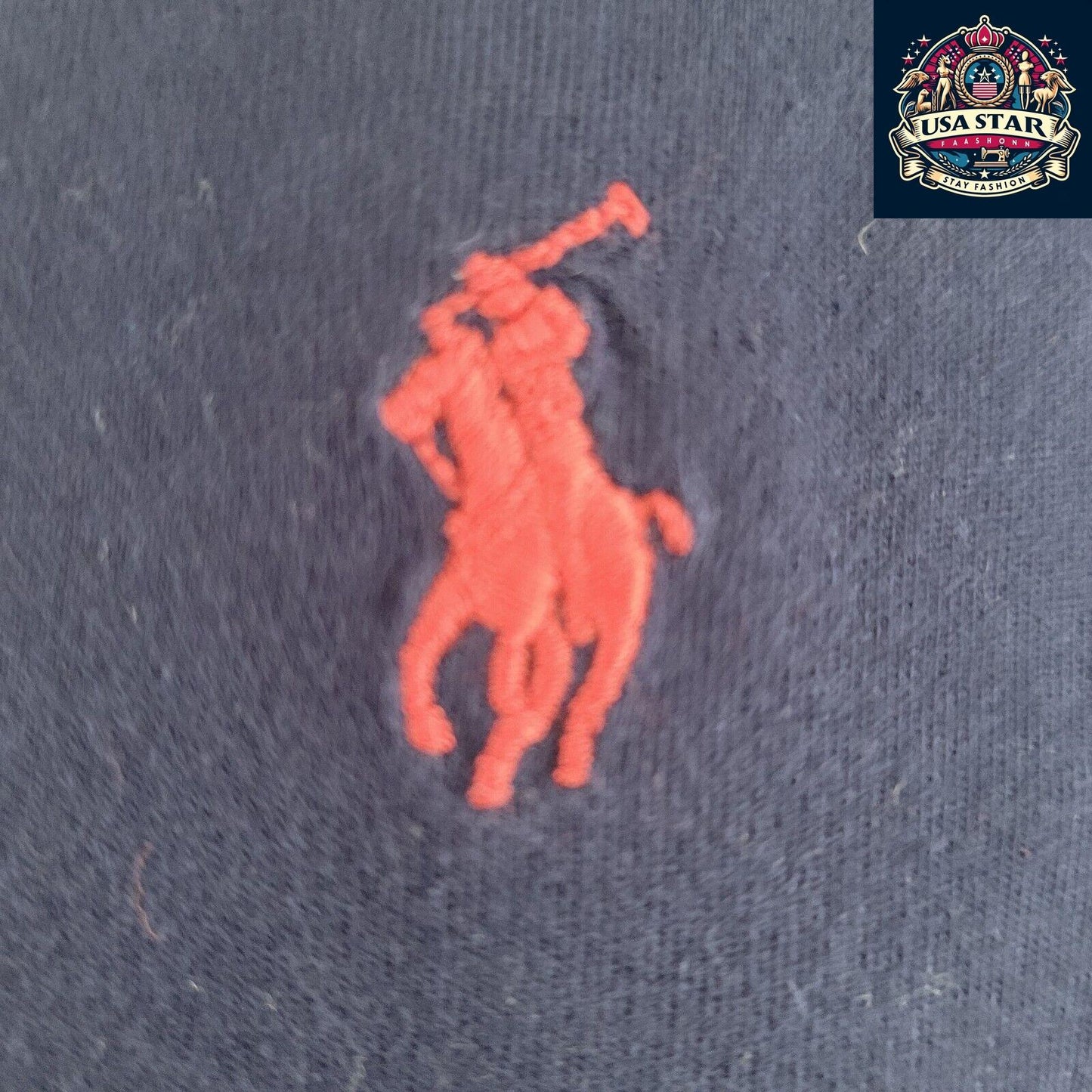 Polo Ralph Lauren Crew Neck T-Shirt M in Classic Navy Blue, Soft Cotton, Iconic Logo, Regular Fit - USASTARFASHION