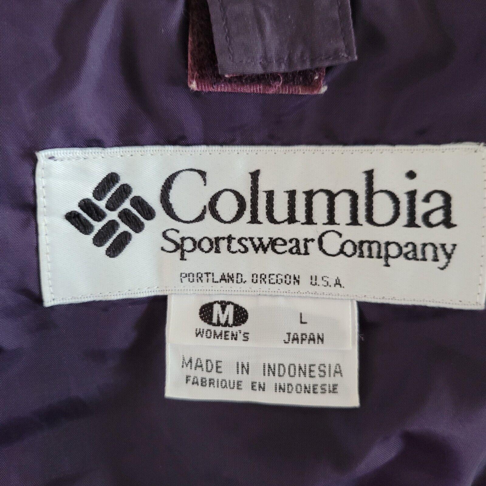 Columbia Boulder Ridge Women's Purple Jacket, Waterproof Nylon, Size M-USASTARFASHION