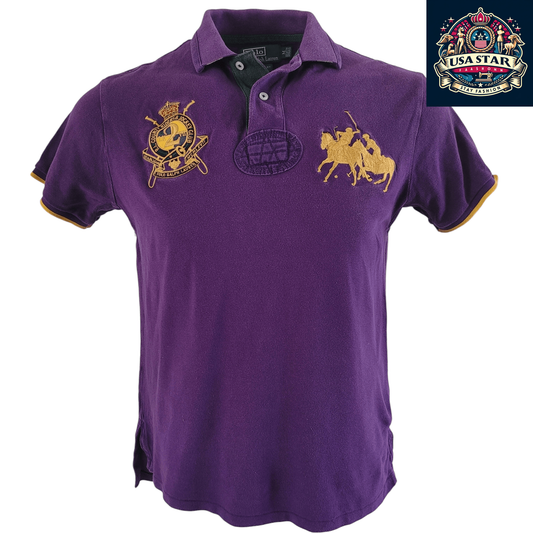 Ralph Lauren T-Shirt RL County Riders & Jockey Club MCMLXVII Navy Cotton for Men - USASTARFASHION