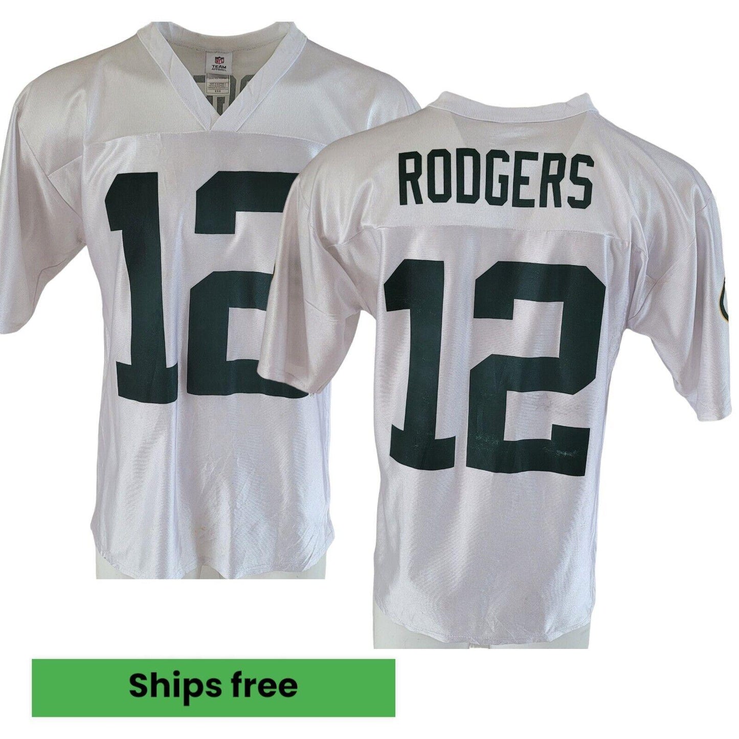 NFL Team Apparel Aaron Rodgers #12 Jersey Green Bay Packers, Size M-USASTARFASHION