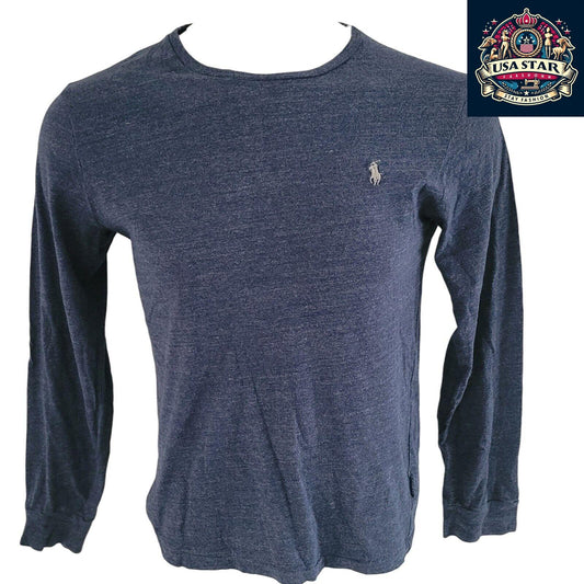 Polo Ralph Lauren Cotton Sweatshirt XL Unisex Dark Blue Classic Style Durable Comfort - USASTARFASHION