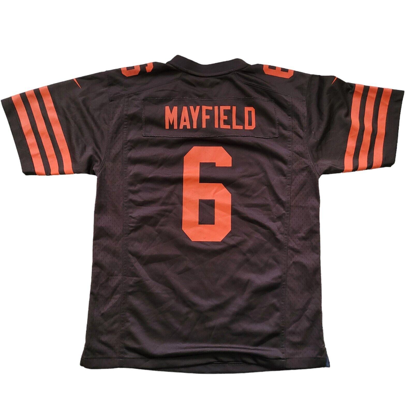 NFL cleveland browns Nike jersey Brand New. Mayfield 6 Size Youth Large-USASTARFASHION