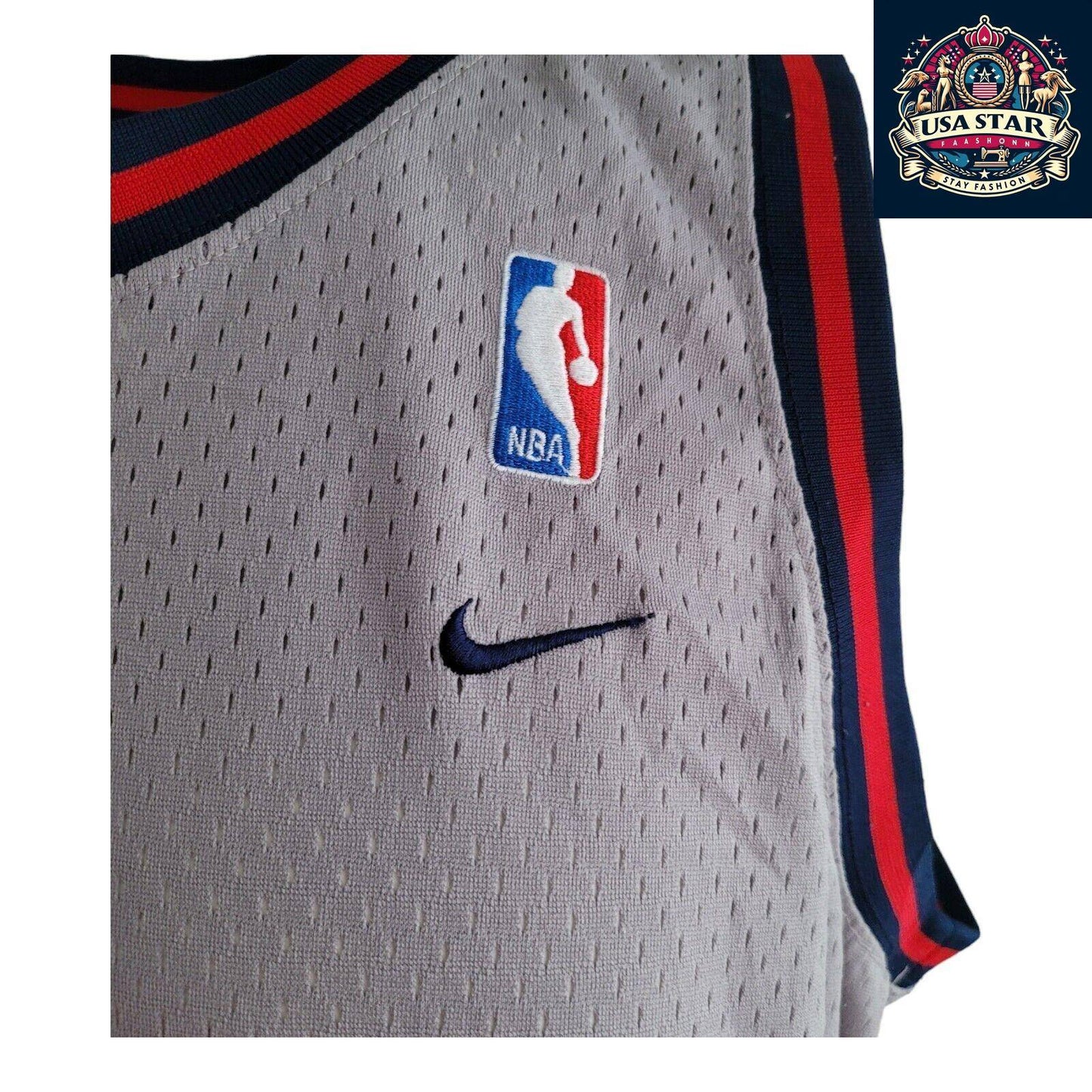 Official Nike Vintage Basketball Jersey #5 Jason Kidd New Jersey Nets Swingman XL - Retro Style - USASTARFASHION