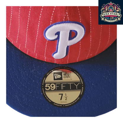 Philadelphia Phillies Fitted Cap - New Era 59FIFTY, Size 7 1/2, Official MLB Hat, Durable Design - USASTARFASHION