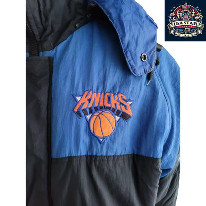 Proplayer New York Knicks Jacket Size M with Removable Hoodie, Team Logo & Practical Pockets - USASTARFASHION