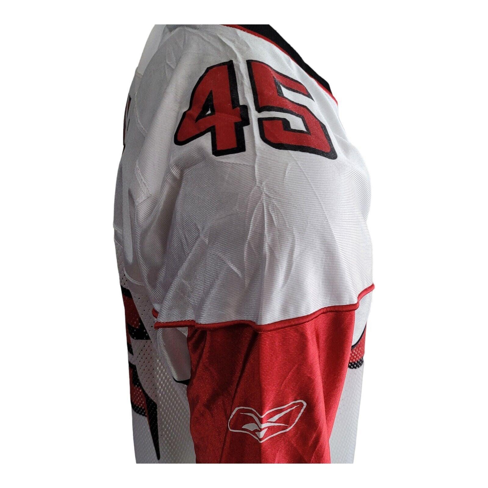 Atlanta Falcons #45 TJ Duckett Red Authentic Reebok NFL Football Jersey - Size Large-USASTARFASHION