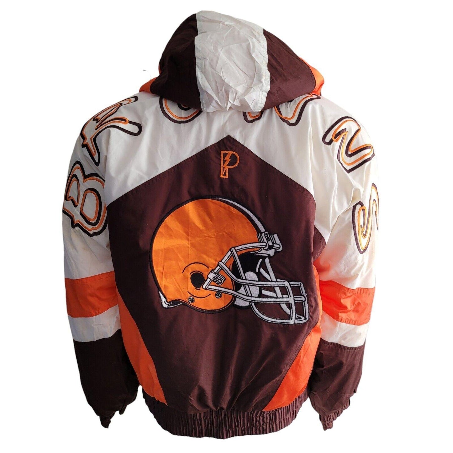 Cleveland Browns Pro Player Jacket – 90s NFL Embroidered Sz M Men's Coat-USASTARFASHION