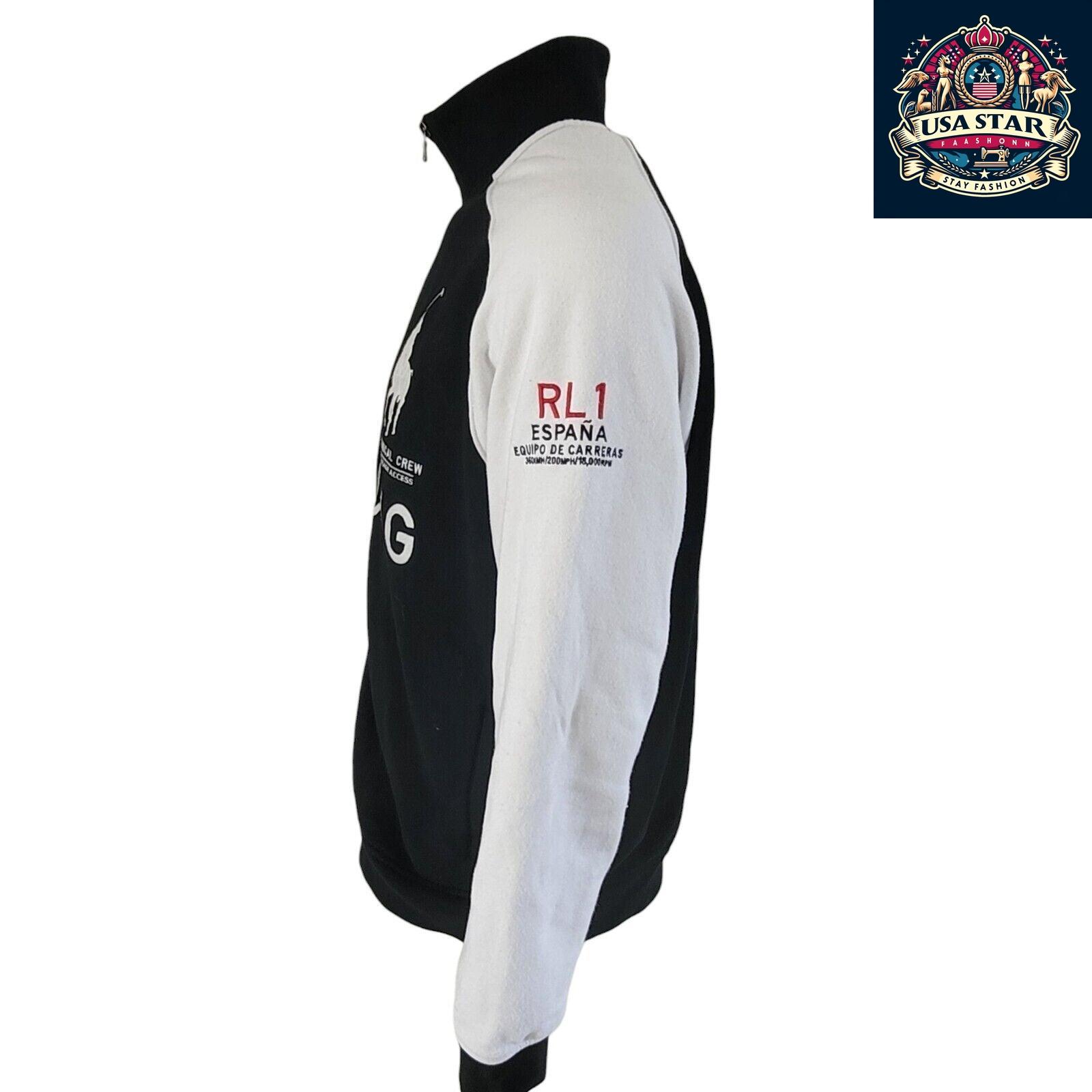 XL Polo Racing Jacket, Polo Ralph Lauren RL Racing Spain Tracksuit Top, Breathable Fabric, Classic Design - USASTARFASHION