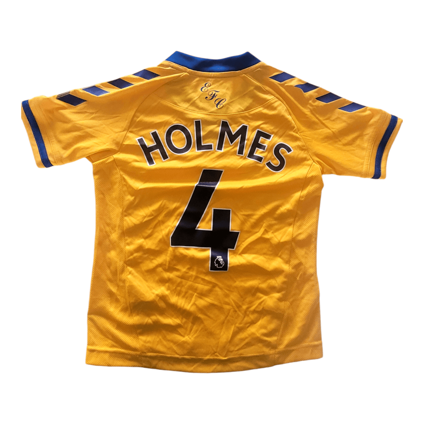 Everton FC 2021-2022 Away Jersey Youth 6Y/116cm Hummel Holmes #4 Cazoo Sponsor