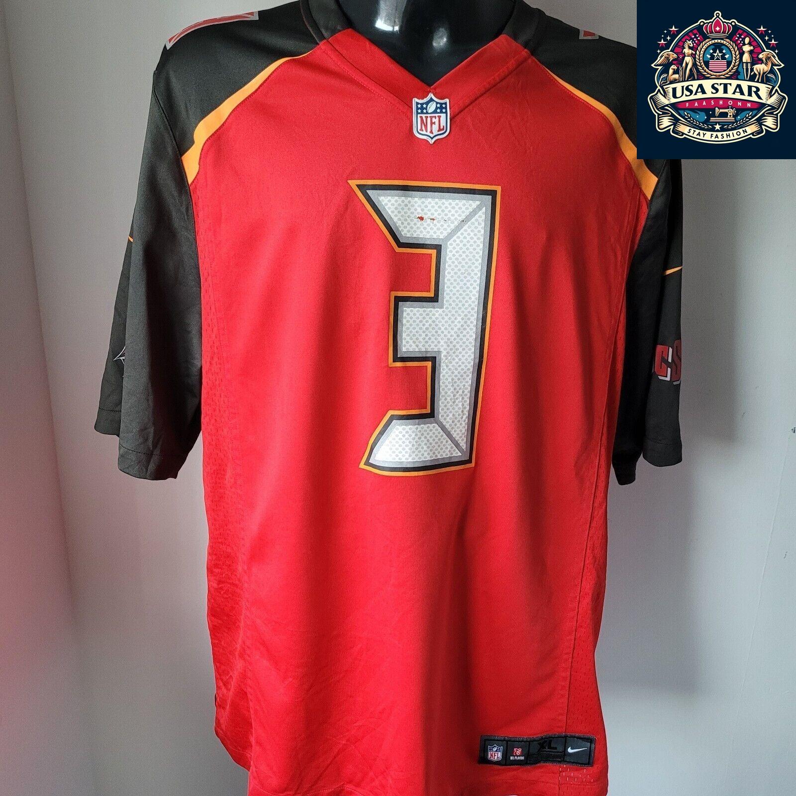 Jameis Winston #3 Nike On Field XL Tampa Bay Buccaneers Jersey - Pre-Owned Quality - USASTARFASHION