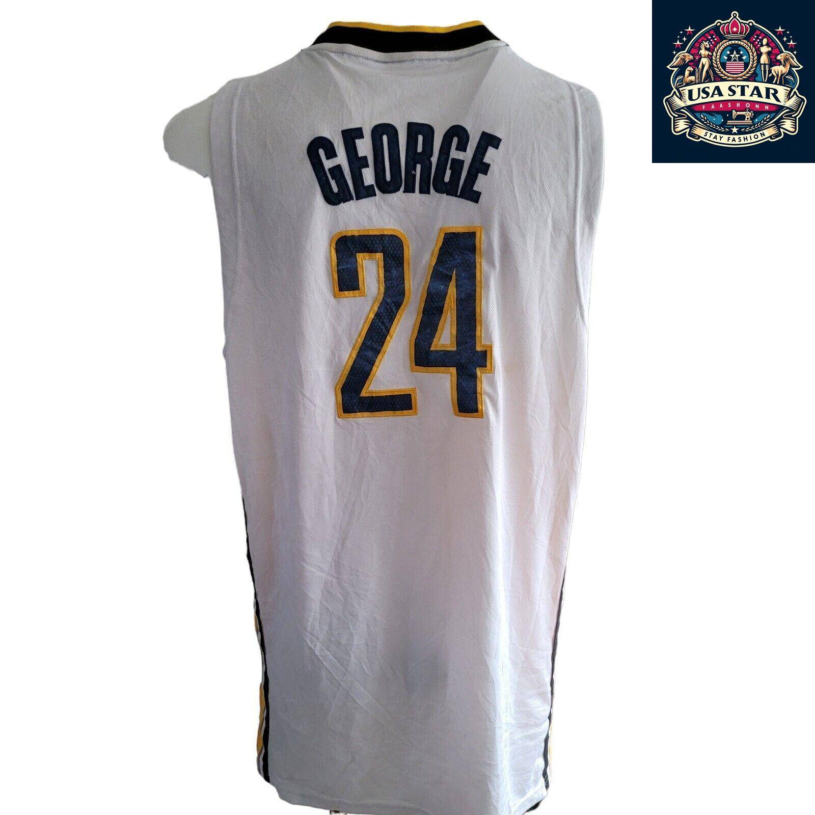 100% Authentic Adidas Indiana Pacers Jersey Size XXL Paul George #24 - Durable & Comfortable USASTARFASHION