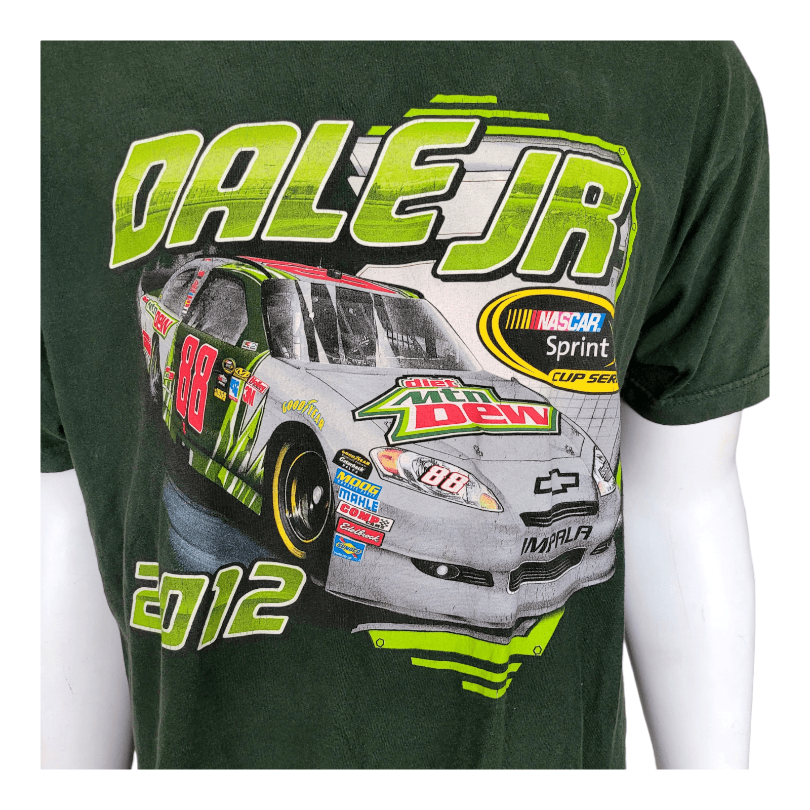 Vintage 2012 Dale Earnhardt Jr. #88 Diet Mountain Dew NASCAR Sprint Cup T-Shirt