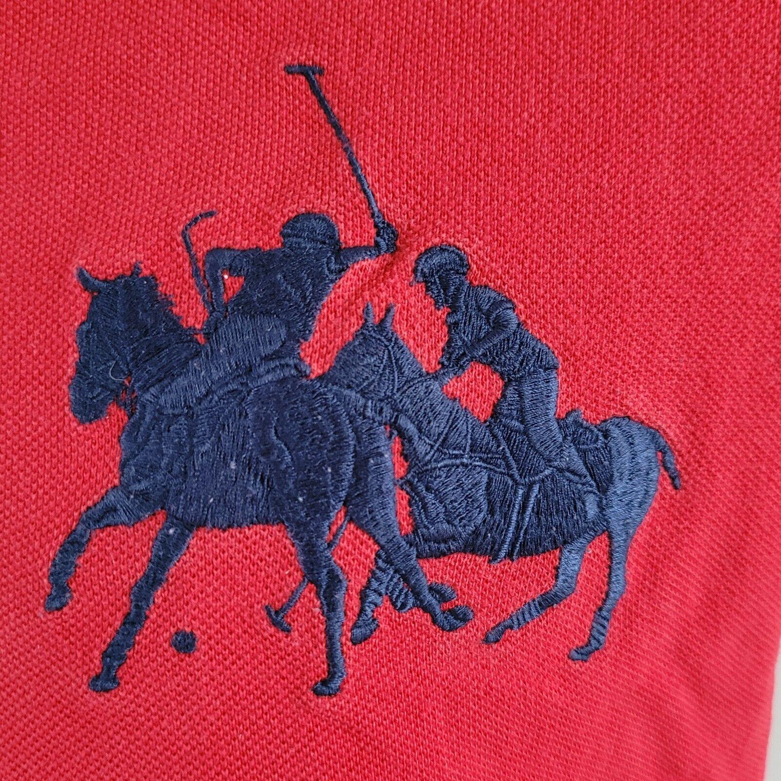 Polo Ralph Lauren Red Custom Fit T-Shirt L 100% Cotton-USASTARFASHION