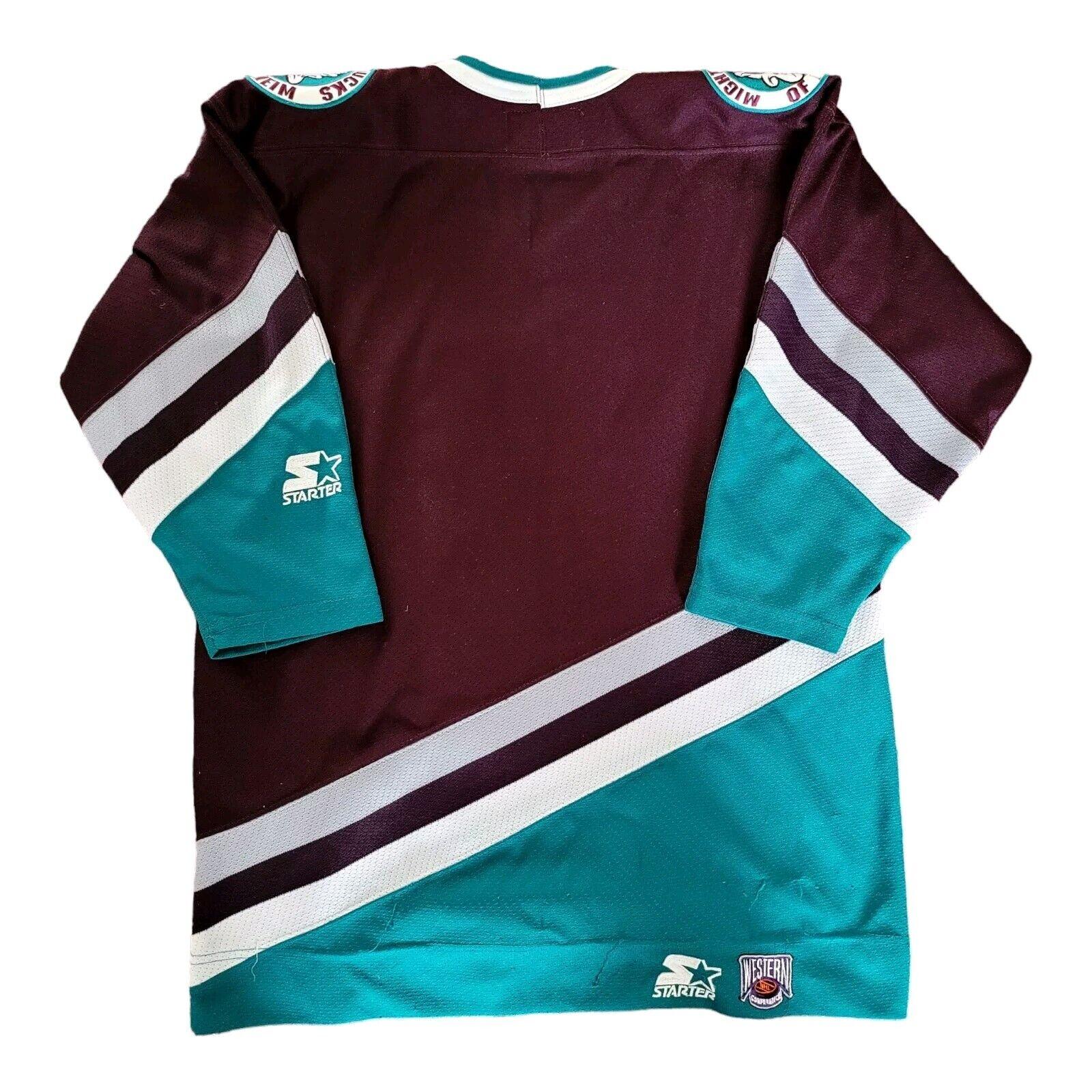 NFL Nike Mighty Ducks 1992 Film Maroon Hockey Jersey - Youth L/XL-USASTARFASHION