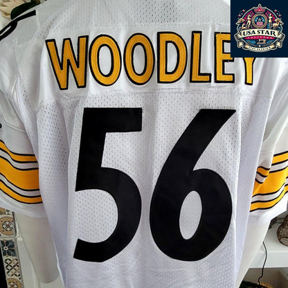 Pittsburgh Steelers Jersey LaMarr Woodley #56, Classic Design, Size 54, High-Quality Fabric - USASTARFASHION