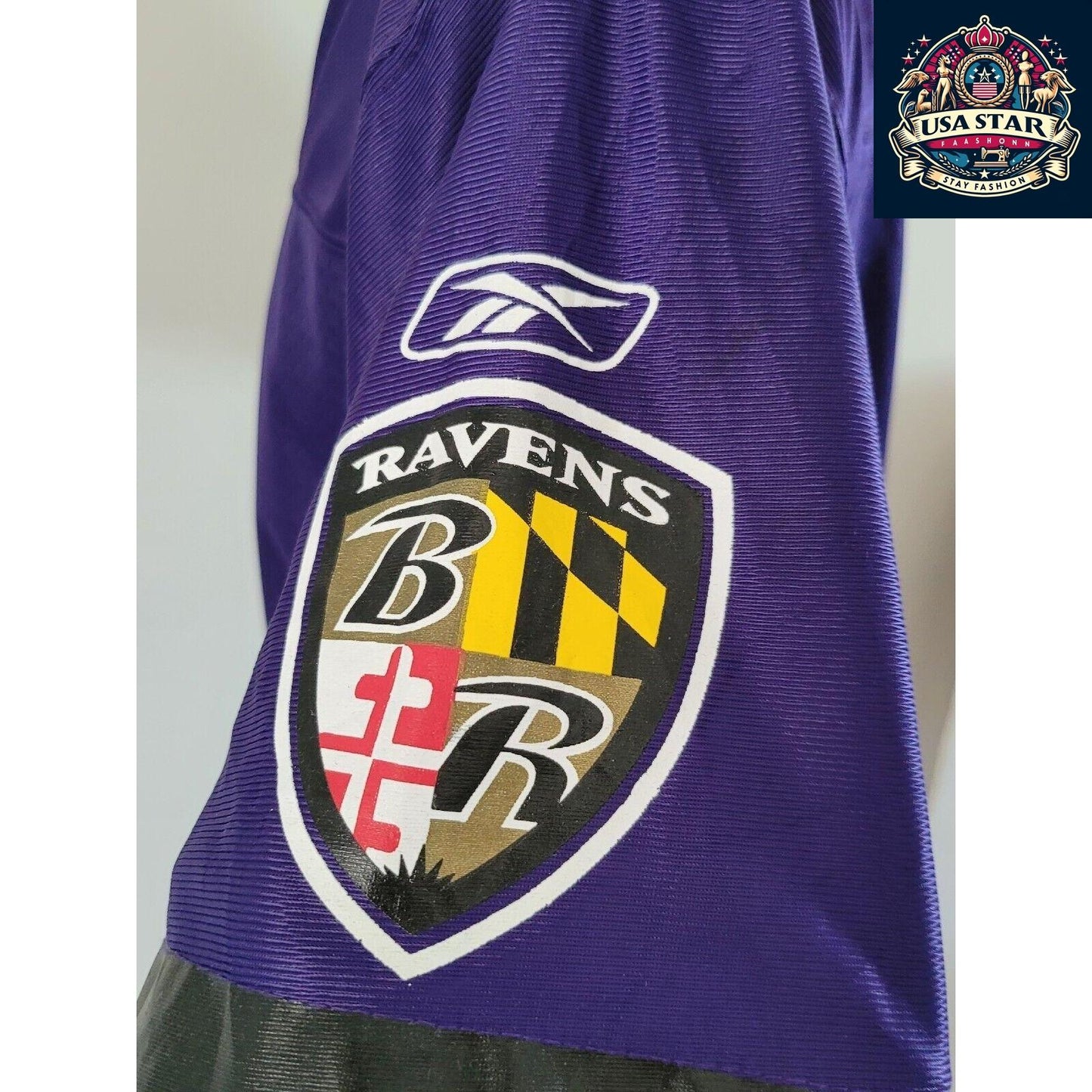 Baltimore Ravens Jersey Youth XL Flacco 5 Reebok Purple Durable Comfort High-Quality Fabric - USASTARFASHION