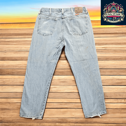 Vintage Lee Jeans W32 L30 Blue Straight Leg Grade B - USA Made Durable Denim for Timeless Style - USASTARFASHION