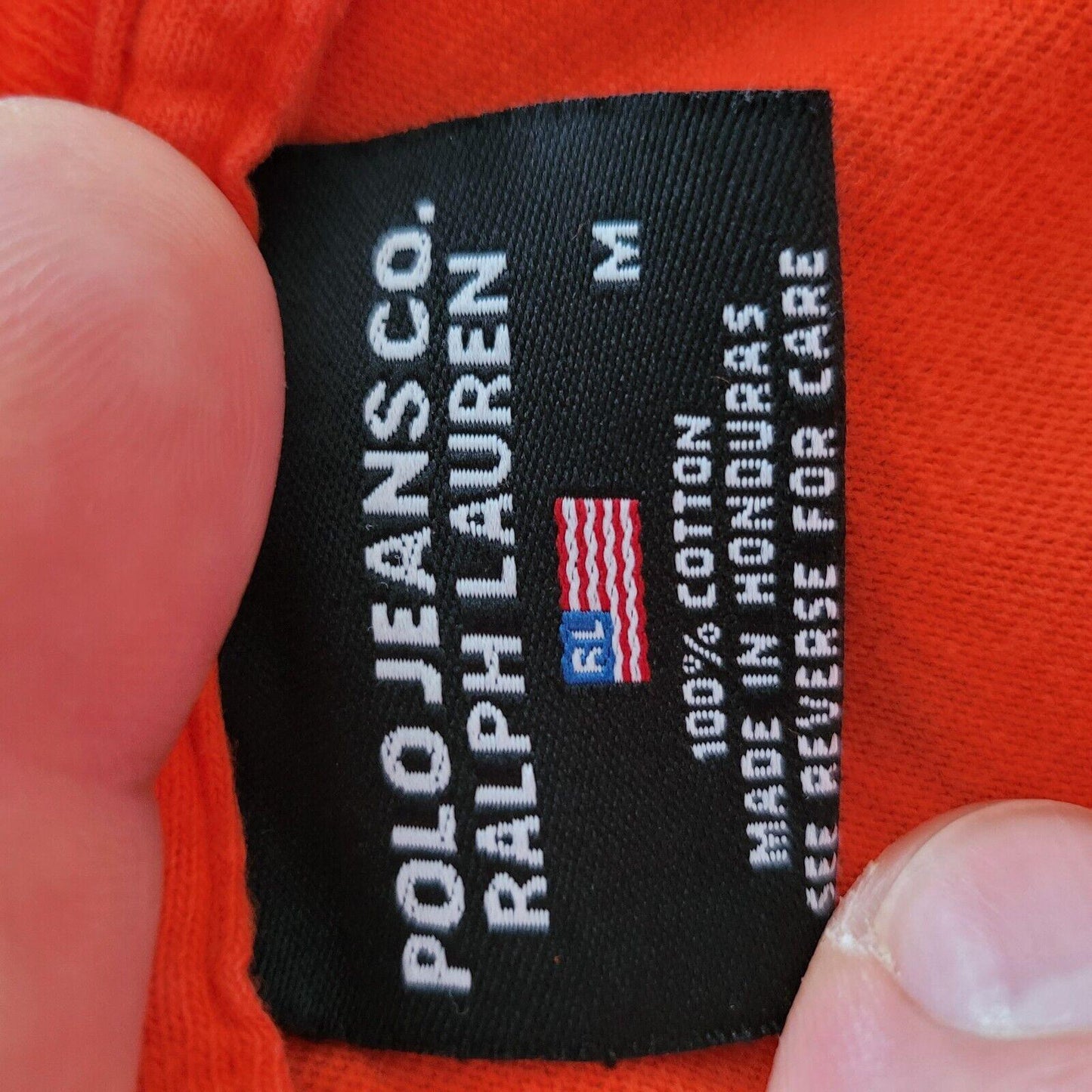 Ralph Lauren Polo USA Orange Cotton T-shirt Size M-USASTARFASHION