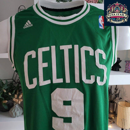 Boston Celtics Rajon Rondo Jersey No. 9 Vintage Adidas Shirt Size S - Classic Basketball Fan Apparel - USASTARFASHION