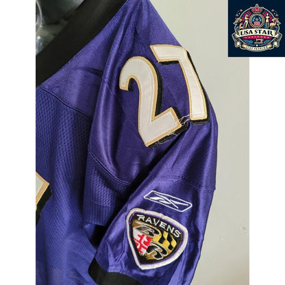 Baltimore Ravens Authentic Reebok Jersey Adult Large #27 Ray Rice - Comfortable & Durable NFL Apparel - USASTARFASHION