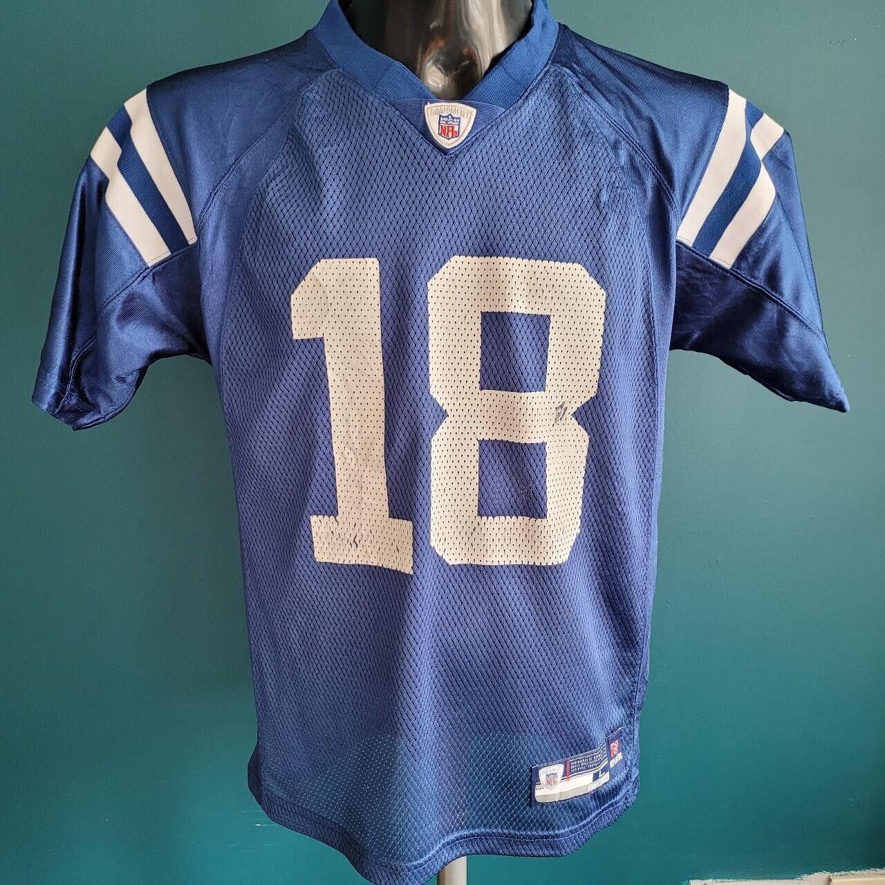 Reebok Peyton Manning #18 Youth Colts Jersey | Size L (14-16) Stitched NFL-USASTARFASHION