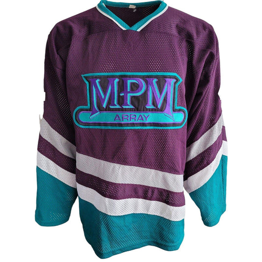 Vintage MPM Array #4 Hockey Jersey 10th Anniv. Ed. - Purple Teal XL Men's-USASTARFASHION