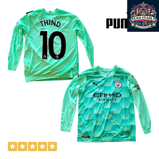 Manchester City FC Youth Goalkeeper Jersey 2020/21 - Puma - Personalized Name & Number 10 - Size M 11-12 Years - USASTARFASHION