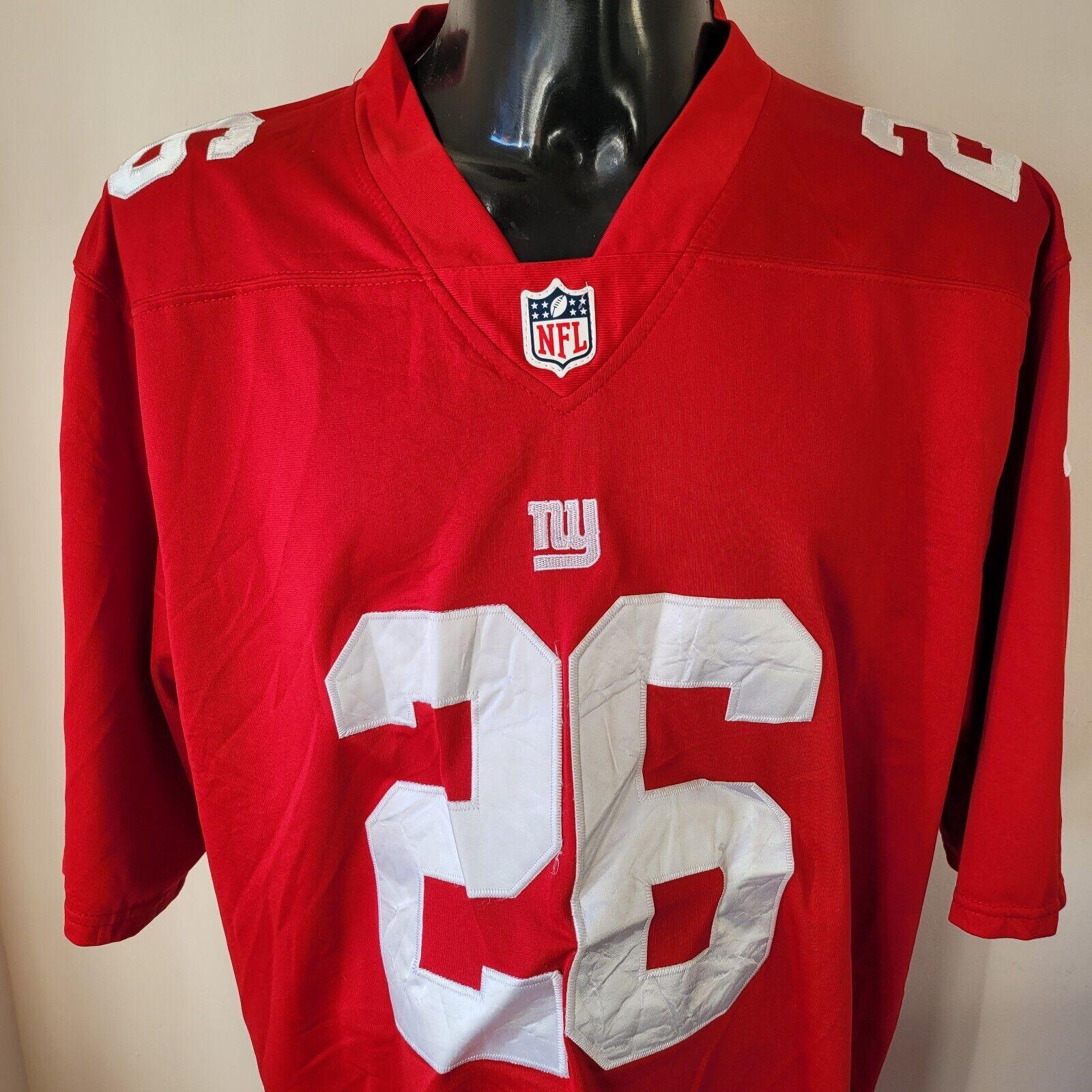 SAQUON BARKLEY #26 Giants Red NFL Jersey XL - Nike On Field Men's-USASTARFASHION