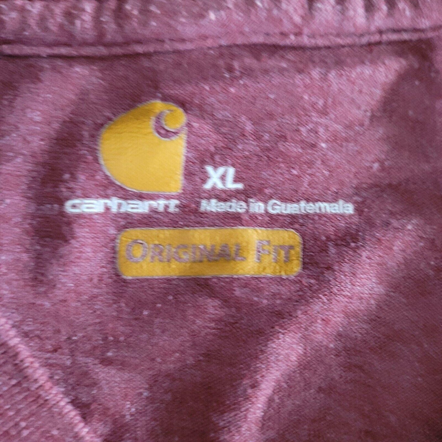 Vintage Carhartt T-Shirt XL Men's - Maroon - Original Fit with Logo-USASTARFASHION