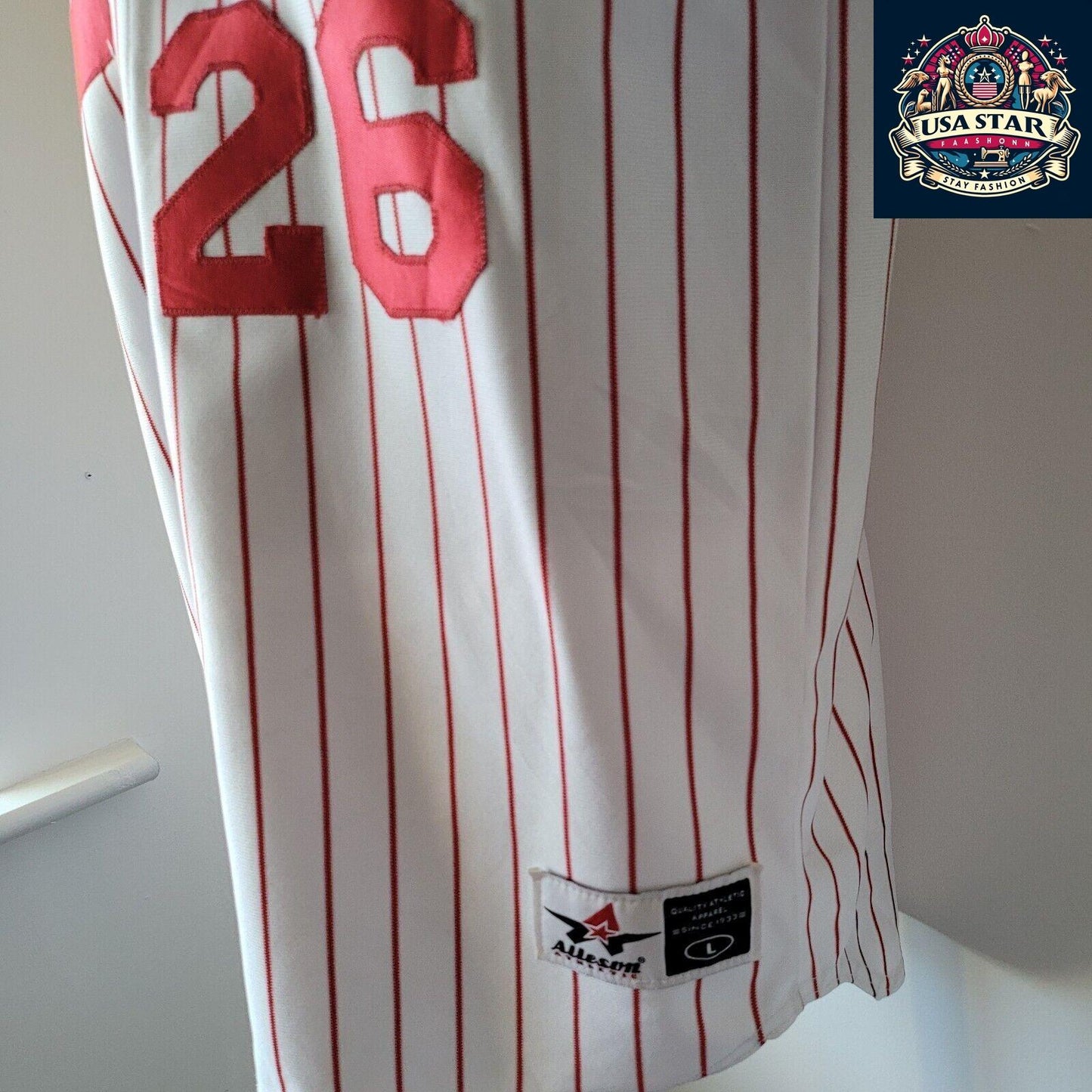 Legends Baseball Jersey #26 Alleson Athletic Size Large - Durable Comfort for Players & Fans - USASTARFASHION