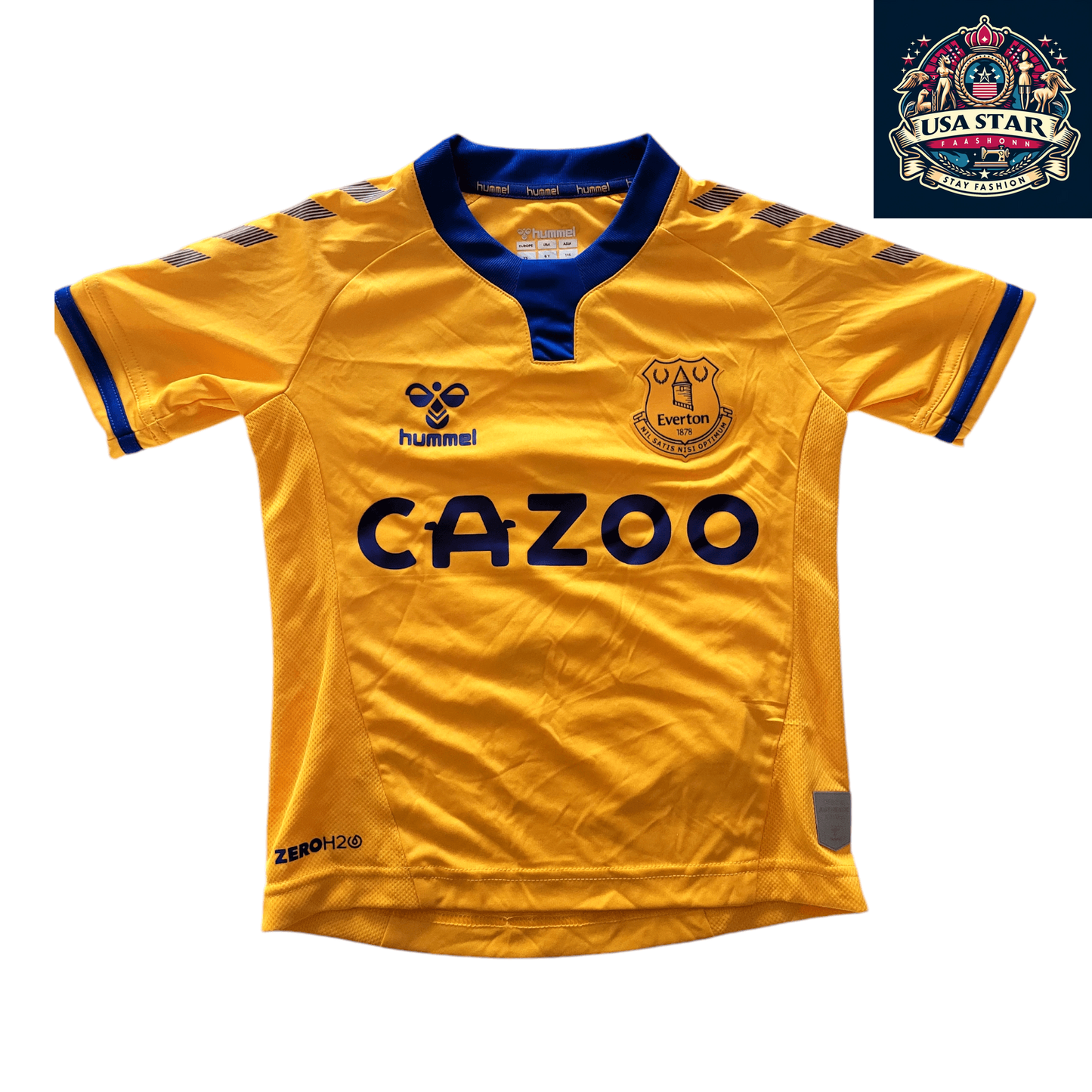 Everton FC Youth Jersey 2021-2022 #4 Holmes Hummel Cazoo - Size 6Y/116cm, Stylish & Comfortable - USASTARFASHION