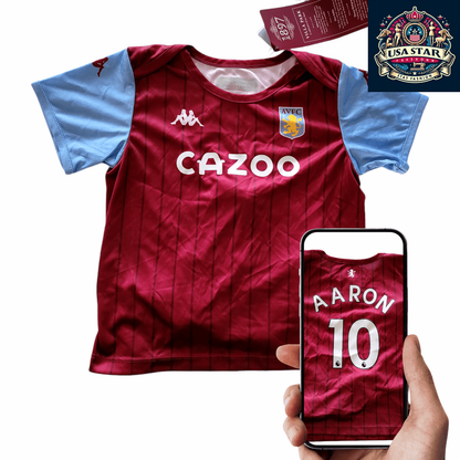 Aston Villa Baby Kit Jersey & Socks Set 18M - Official Aaron #10 2023/24 for Little Fans - USASTARFASHION