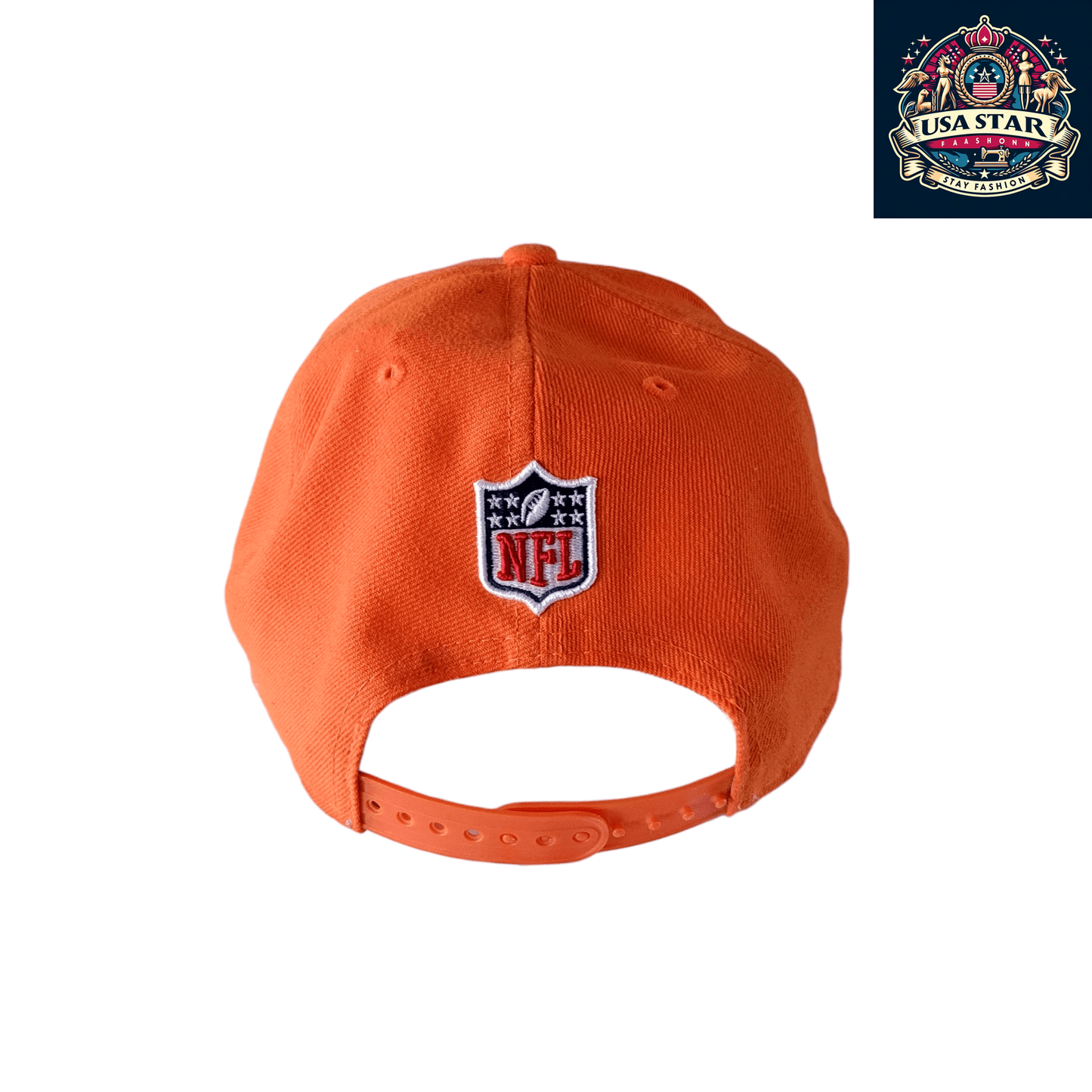 Denver Broncos Snapback Hat 9Fifty Adjustable Flat Brim Cap in Vibrant Orange for Fans - USASTARFASHION