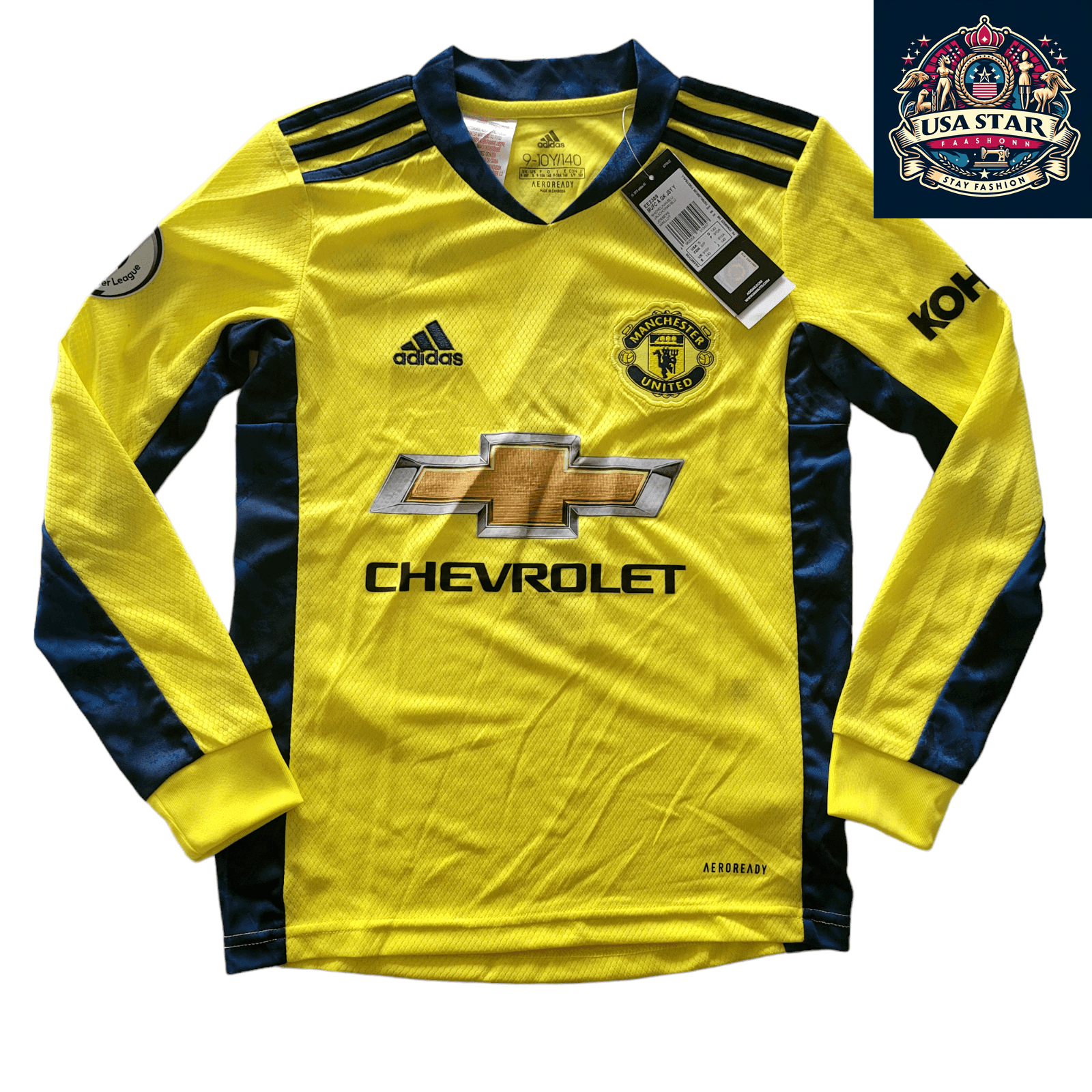 Adidas Manchester United Goalkeeper Jersey Herbert #1 for Kids Size 9-10Y 140cm, Free Shipping - USASTARFASHION