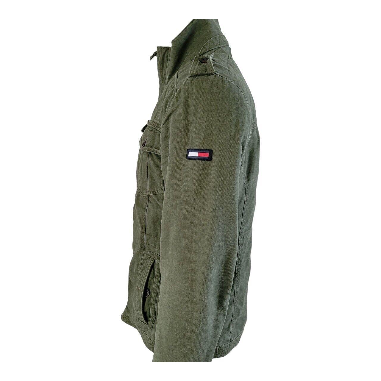 Tommy Hilfiger Denim Military Field Jacket | 4 Pockets, Size L-USASTARFASHION