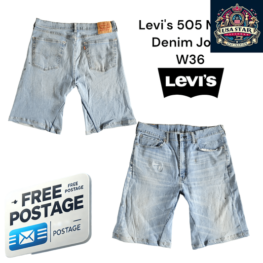 Levi's 505 Jorts Men’s W36 - Classic Fit, Durable 100% Cotton Denim, Perfect for Summer Style - USASTARFASHION