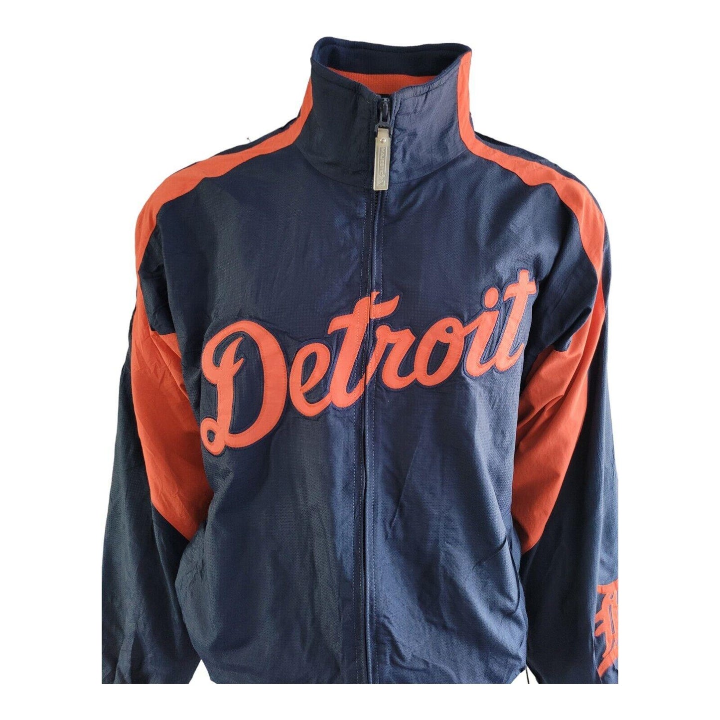 Detroit Tigers Majestic MLB Authentic Jacket with Detroit Logo, Large Size, & Secret Inside Pocket-USASTARFASHION