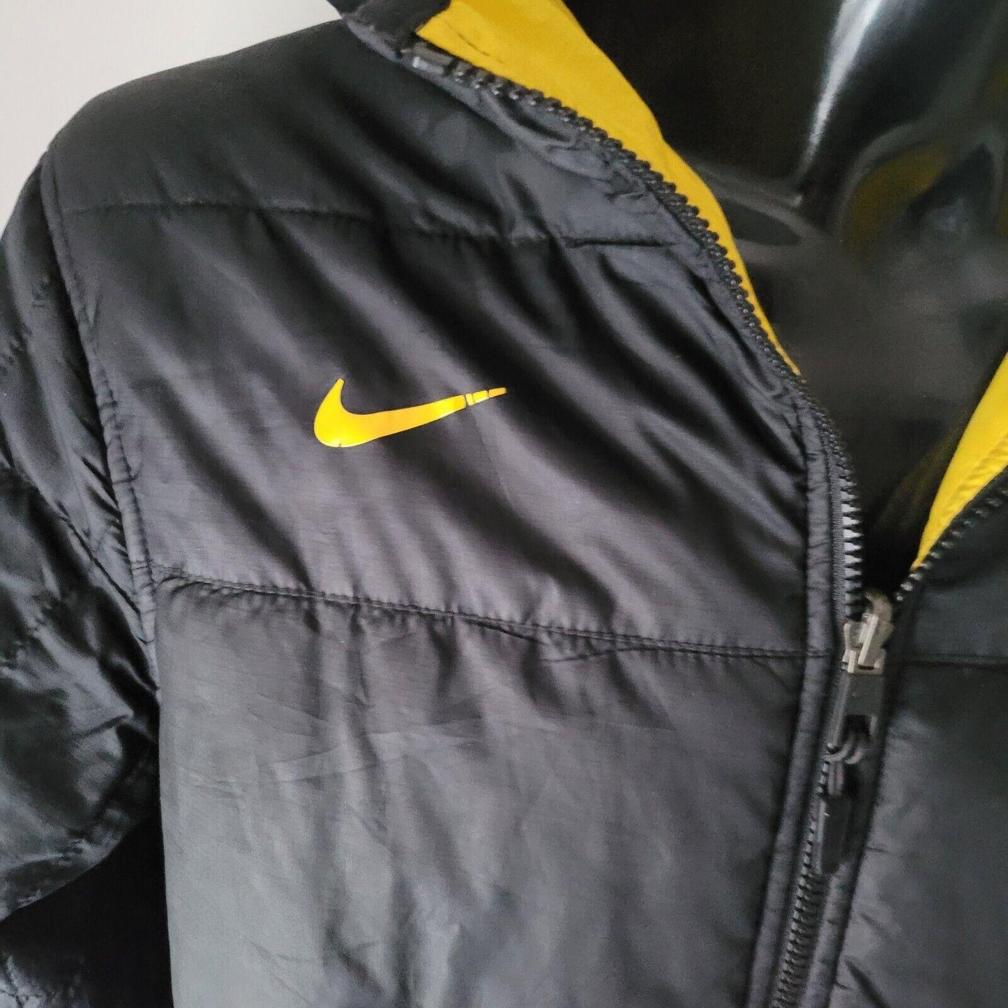 NIKE FCB FC Barcelona Jacket - Size M - Reversible - Black/Yellow - Rare-USASTARFASHION