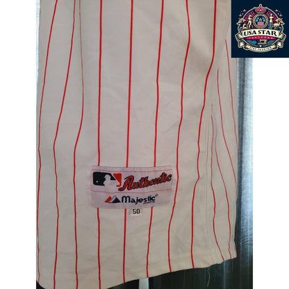 Shane Victorino #8 Vintage Phillies World Series Jersey 2008 Fall Classic Size 50 L - USASTARFASHION