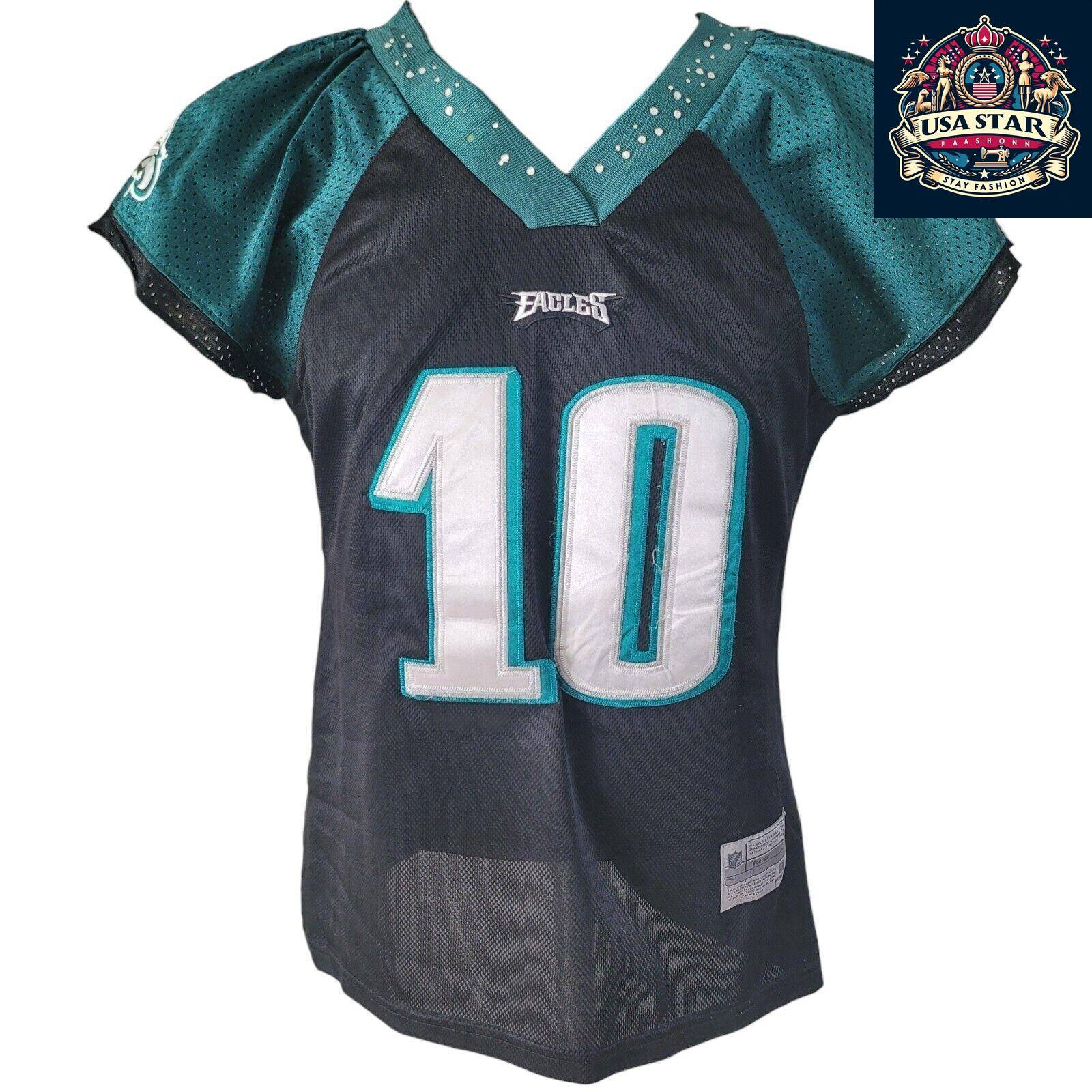 Philadelphia Eagles Jersey Women Reebok Jackson 10 – Official NFL Merchandise Size Small - USASTARFASHION